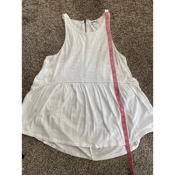 Express White Sleeveless Peplum Tank Top Size Small - Picture 6 of 6
